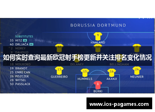 如何实时查询最新欧冠射手榜更新并关注排名变化情况